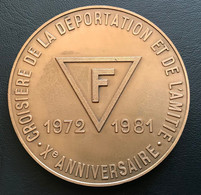 Medaille Dit De Table - Croisiere De La Deportation Et De L’Amitié 1972-1981 - Voyages  Kuoni - Professionnels / De Société