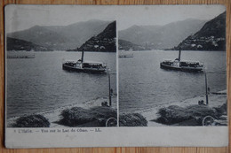 Italie - Vue Sur Le Lac De Côme / Lago Di Como - Carte Stéréoscopique - (n°24417) - Cartes Stéréoscopiques