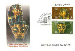 EGS30777 Egypt 2001 Illustrated FDC  Joint Issue With China - Cartas
