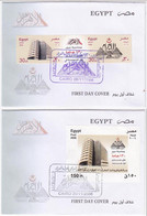 EGS30780 Egypt 2006 Illustrated FDC 130th Anniversary Of Al-Ahram Newspaper Complete Set - Brieven En Documenten