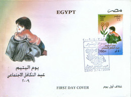 EGS30790 Egypt 2009 Illustrated FDC Orphan's Day - Cartas