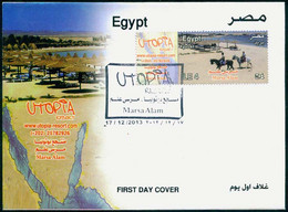 EGS30823 Egypt 2013 Illustrated FDC Tourism - UTOPIA RESORT MARSA ALAM ( RED SEA ) - Cartas & Documentos