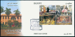 EGS30826 Egypt 2014 Illustrated FDC World Heritage Day - Agricultural Museum - Covers & Documents