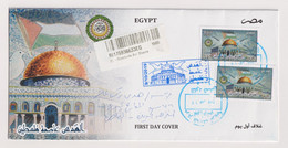 EGS30841 Egypt 2019 Registered Illustrated Addressed FDC "Jerusalem Is Palestine's Capital" - Covers & Documents