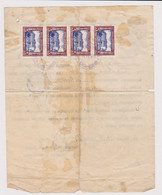 Bulgaria Bulgarie Bulgarije 1938 Home Radio Permit With Sunday Sanatorium 4x5Lv. Stamps & 100Lv. Revenue Stamp (m183) - Official Stamps