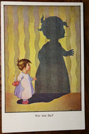 AK CPA 1922 Kinder Freunde Schatten Scherenschnitt Freuden Silhouette Enfant Ombre - Autres & Non Classés