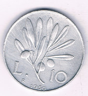 10 LIRE 1950  ITALIE /17010/ - 10 Lire