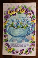 AK CPA 1908 Blumen Veilchen Stiefmütterchen Jugendstil Violettes Hosingen Fleurs Luxembourg Diekirch - Fiori