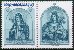 1992 Ungarn, Mi: 4201**mit Zierfeld . St: Margaret - Unused Stamps