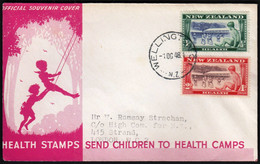 New Zealand Wellington 1948 / Health Stamps / Children's Health Camps - Briefe U. Dokumente