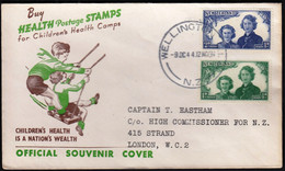 New Zealand Wellington 1944 / Health Stamps / Children's Health Camps - Covers & Documents