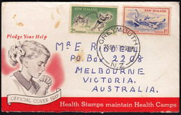 New Zealand Greymouth 1957 / Health Stamps / Children's Health Camps - Storia Postale