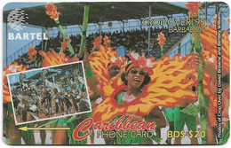 Barbados - C&W (GPT) - Crop Over 95, 87CBDA (Dashed Ø), 1996, 19.100ex, Used - Barbados (Barbuda)