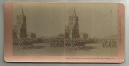 LORD ROBERT'S ARMY PASSING IN REVIEW, PRETORIA, SOUTH AFRICA  - CARTA   STERESCOPICA EDIT. B.W. KILBURN LITTLETON, N.H. - Stereo-Photographie
