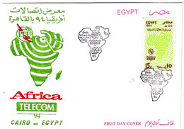 EGS30661 Egypt 1994 Illustrated FDC Africa Telecom - Cartas & Documentos