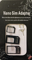 USA : GSM  SIM CARD  Nano Sim Adapter Set - [2] Chip Cards