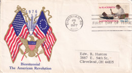 USA 1977 Postal Cover FDC CINCINNATI Cancel  Bicentennial The American Resolution - Covers