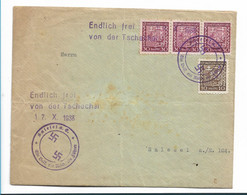 DTBII201/Deutsches Reich - Sudetenland, Tschech. Frankatur, Erlaubt 1.10.-19.1038.Befreiungsstempel  Salesel 17.10.38 - Sudetenland