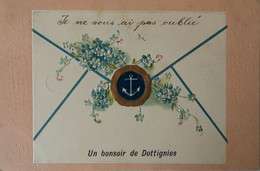 Dottignies ( Moeskroen) Un Bonsoir De (Relief) 1906 - Mouscron - Moeskroen