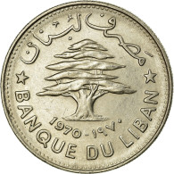 Monnaie, Lebanon, 50 Piastres, 1970, TTB, Nickel, KM:28.1 - Lebanon