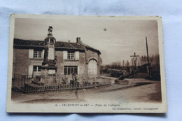 Cpsm 1954, Champigny Le Sec, Place Du Calvaire, Vienne 86 - Altri & Non Classificati