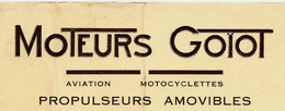 1936 INDUSTRIE ENTETE MOTEURS GOIOT AVIONS MOTOS BATEAUX  REIMS (Marne)  B.E.V.SCANS +HISTORIQUE - 1900 – 1949