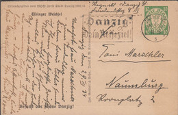 1934. DANZIG. Postkarte (small Tear) 10 Pf Winterhilfswerk With Motive Elbinger Weichel Cancelled Danzig D... - JF524447 - Interi Postali