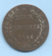 HAITI 2 CENTIMES 1846 - Haiti