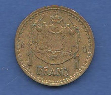 Monaco Principate 1 Franco 1946 Franc Prince Louis II° Alluminum Bronze Coin - 1922-1949 Louis II