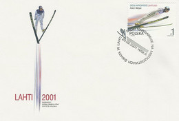Poland FDC.3730 I: World Cup Lahti 2001 Ski Jumping - FDC