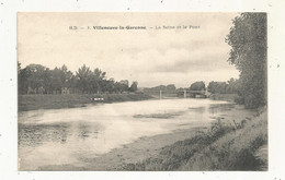 Cp, 92 , VILLENEUVE LA GARENNE ,la Seine Et Le Pont ,vierge - Villeneuve La Garenne