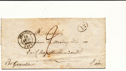 BELLE LETTRE DE GRENOBLE à LA CHAPELLE PAR GONCELIN  CACHET DE L EVECHE DE GRENOBLE  PLUS ID - 1801-1848: Vorläufer XIX