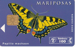 P-187 TARJETA DE ESPAÑA DE UNA MARIPOSA MACAON (BUTTERFLY) - Farfalle