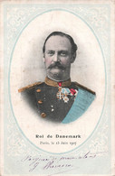 Lot De 2 CPA Roi Et Reine De Danemark - Paris Le 15 Juin 1907 - Portrait - - Case Reali