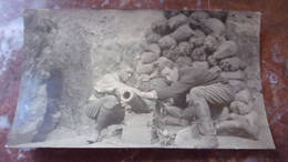 PHOTO MILITAIRE SOLDATS MORTIER ARTILLERIE - Krieg, Militär