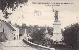 CPA France - Alise Ste Reine - La Statue De Jeanne D Arc - Eglise Paroissiale - Edition Comité Des Fêtes De Ste Reine - Otros & Sin Clasificación