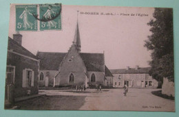 St Bomer Place Eglise Cpa Orne 61 - Other & Unclassified