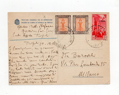 Delcampe - !!! LYBIE, CARTE A EN-TETE PROCUREUR GENERAL DU ROI DE 1921 POUR MILAN - Libyen