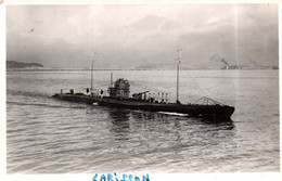 RARE  CARTE PHOTO SOUS MARIN  / LARISSON / CARISSON ? - Submarines