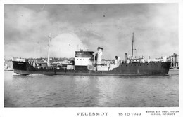 Delcampe - ¤¤    -  Carte-Photo Du Bateau De Commerce "  VELESMOY  "   -  Cargo De Norvège    -   ¤¤ - Handel