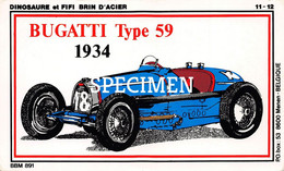 Delcampe - BBM 891 Radiokaart Bugatti Type 59  - Menen - Menen