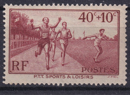 FRANCE 1937 - MLH - YT 346 - PTT Sports & Loisirs - Neufs