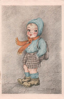 CPA Illustrateur Cooper - Fillette Avec Capuche Et Echarpe Orange - Autres & Non Classés