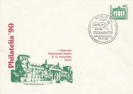 D PU 17/5  Philatelia`90 - 1. Nationale Briefmarken-Messe 8.-10. November Berlin - Reichstagsgebäude - Buste Private - Usati