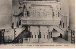 Delcampe - LE CHESNAY Intérieur De L'Eglise Saint-Antoine De Padoue - La Chaire à Précher - Le Chesnay