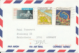 Canada Air Mail Cover Sent To Germany DDR 1988 Topic Stamps - Luchtpost