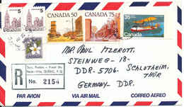 Canada Registered Air Mail Cover Sent To Germany DDR 10-11-1990 Topic Stamps - Aéreo