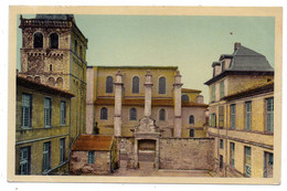 Delcampe - CASTRES --1935 -- Le Clocher Roman Et L'église Saint Benoit ......colorisée.......à Saisir - Castres