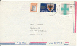 Canada Air Mail Cover Sent To Germany DDR 24-11-1985 Topic Stamps - Poste Aérienne