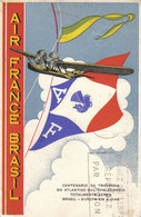 AIR FRANCE BRESIL BRAZIL BRASIL CPP 21 Carte Postale 100e 1936 CENTENARIO Ald CENTESIMA DA TRAVESSIA ATLANTICO SUL - Briefe U. Dokumente